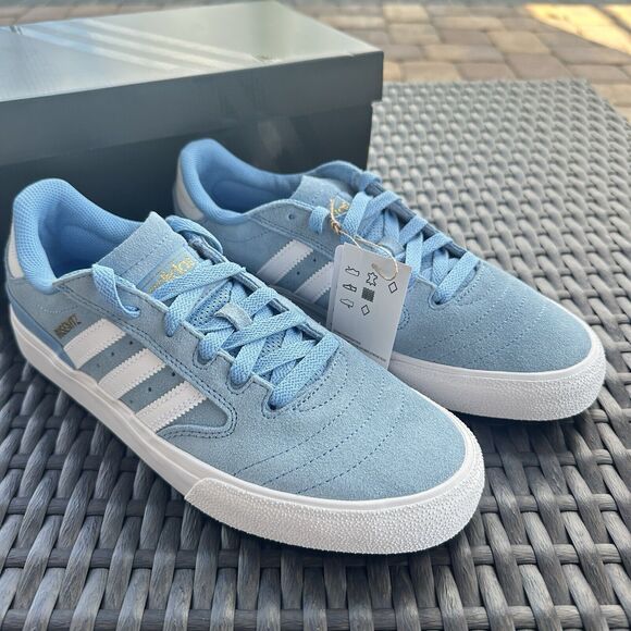 Adidas Busenitz Vulc 2 Men's Skateboarding Shoes Sky Blue White IF2095 - Picture 2 of 16